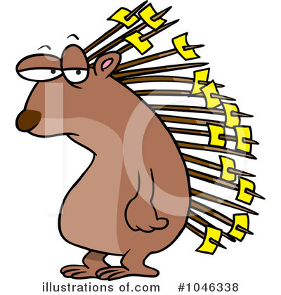 Royalty-Free (RF) Porcupine Clipart Illustration by toonaday - Stock Sample #1046338