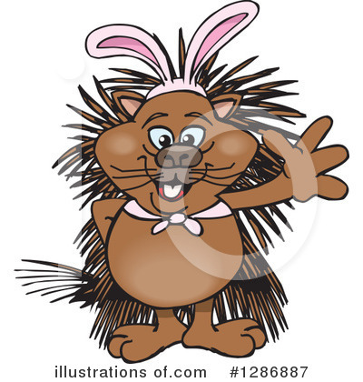 Royalty-Free (RF) Porcupine Clipart Illustration by Dennis Holmes Designs - Stock Sample #1286887