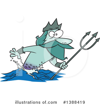 Royalty-Free (RF) Poseidon Clipart Illustration by toonaday - Stock Sample #1388419