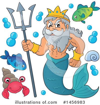 Royalty-Free (RF) Poseidon Clipart Illustration by visekart - Stock Sample #1456983