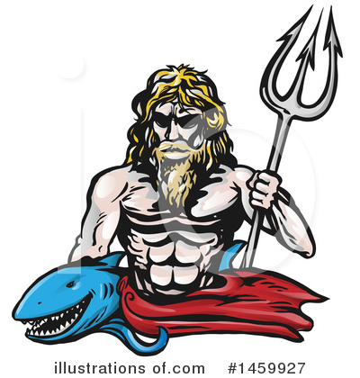 Royalty-Free (RF) Poseidon Clipart Illustration by Domenico Condello - Stock Sample #1459927