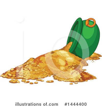 Royalty-Free (RF) Pot Of Gold Clipart Illustration by Pushkin - Stock Sample #1444400