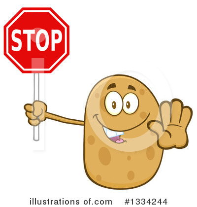 Royalty-Free (RF) Potato Character Clipart Illustration by Hit Toon - Stock Sample #1334244