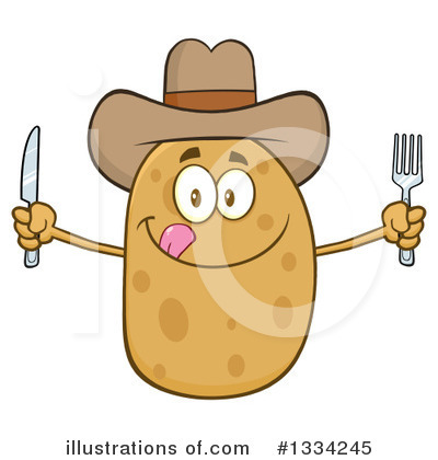 Royalty-Free (RF) Potato Character Clipart Illustration by Hit Toon - Stock Sample #1334245