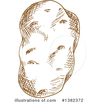 Royalty-Free (RF) Potato Clipart Illustration by Vector Tradition SM - Stock Sample #1382372
