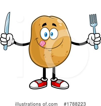 Potato Character Clipart #1788223 by Hit Toon