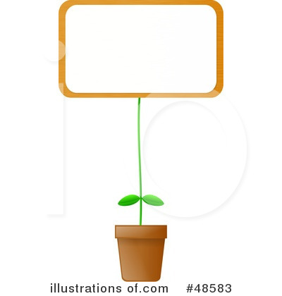 Royalty-Free (RF) Potted Plant Clipart Illustration by Prawny - Stock Sample #48583