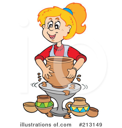Royalty-Free (RF) Pottery Clipart Illustration by visekart - Stock Sample #213149