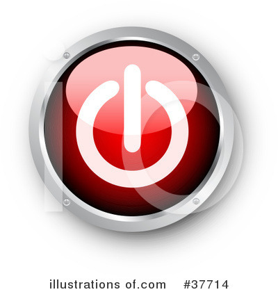 Royalty-Free (RF) Power Button Clipart Illustration by KJ Pargeter - Stock Sample #37714