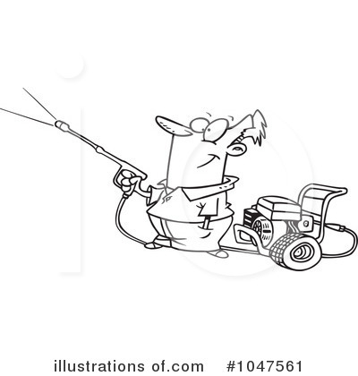 Royalty-Free (RF) Pressure Washer Clipart Illustration by toonaday - Stock Sample #1047561