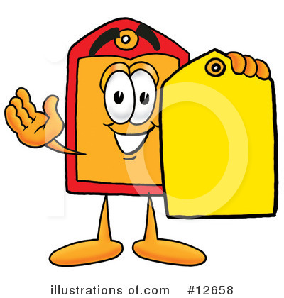 Price Tag Character Clipart #12658 by Mascot Junction