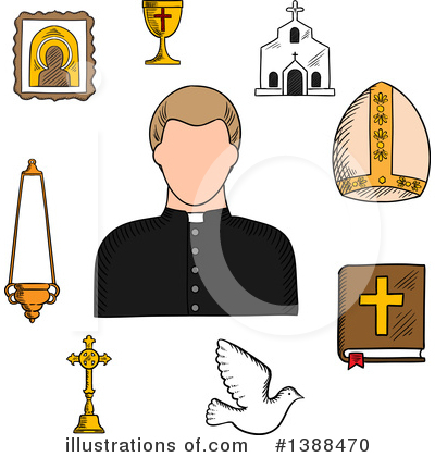 Royalty-Free (RF) Priest Clipart Illustration by Vector Tradition SM - Stock Sample #1388470