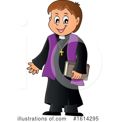 Royalty-Free (RF) Priest Clipart Illustration by visekart - Stock Sample #1614295