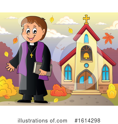 Royalty-Free (RF) Priest Clipart Illustration by visekart - Stock Sample #1614298