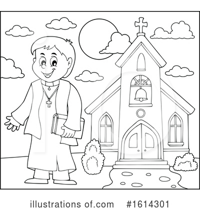 Royalty-Free (RF) Priest Clipart Illustration by visekart - Stock Sample #1614301