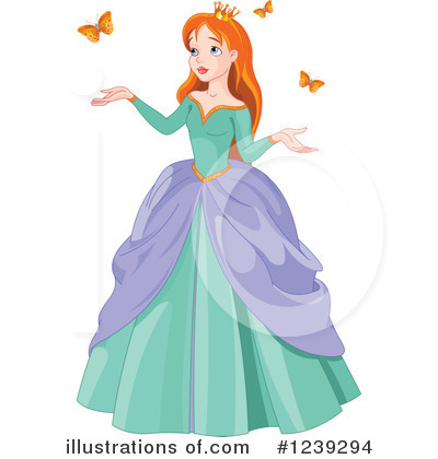 Royalty-Free (RF) Princess Clipart Illustration by Pushkin - Stock Sample #1239294