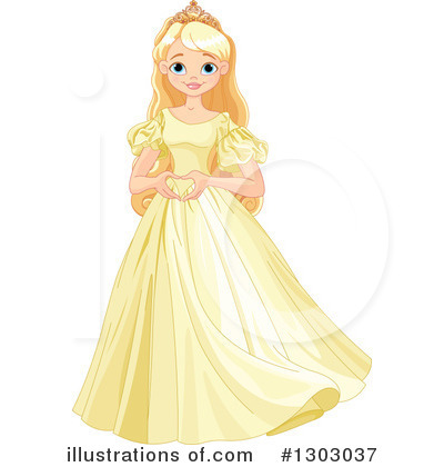 Royalty-Free (RF) Princess Clipart Illustration by Pushkin - Stock Sample #1303037