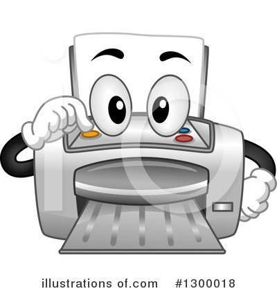 Royalty-Free (RF) Printer Clipart Illustration by BNP Design Studio - Stock Sample #1300018