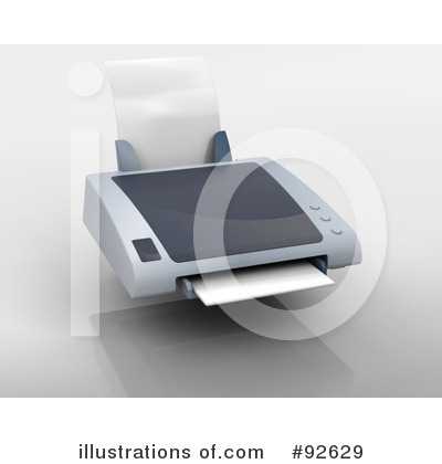 Royalty-Free (RF) Printer Clipart Illustration by KJ Pargeter - Stock Sample #92629