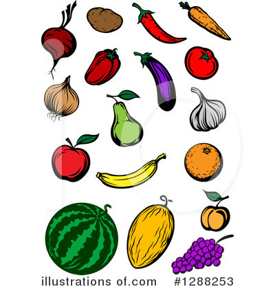 Canary Melon Clipart #1288253 by Vector Tradition SM