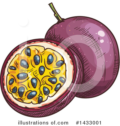 Passion Fruit Clipart #1433001 by Vector Tradition SM