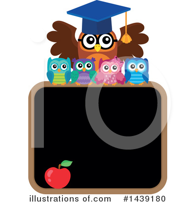 Royalty-Free (RF) Professor Owl Clipart Illustration by visekart - Stock Sample #1439180