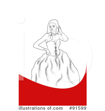 Royalty-Free (RF) Prom Dress Clipart Illustration by Arena Creative - Stock Sample #91599