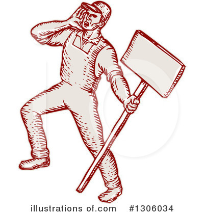 Union Worker Clipart #1306034 by patrimonio