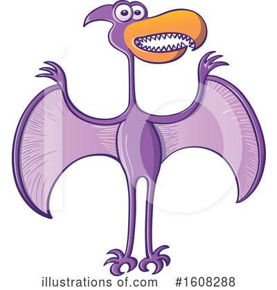 Royalty-Free (RF) Pterodactyl Clipart Illustration by Zooco - Stock Sample #1608288