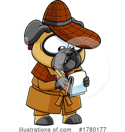 Pug Clipart #1780177 by Hit Toon