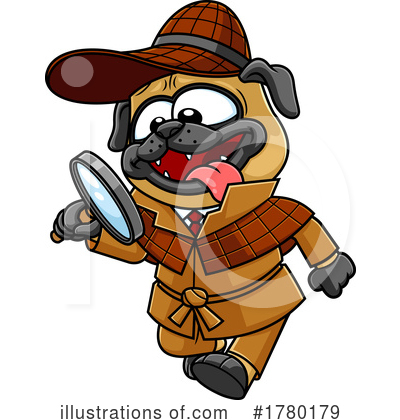 Pug Clipart #1780179 by Hit Toon