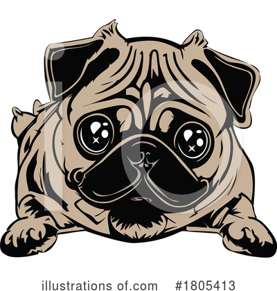 Royalty-Free (RF) Pug Clipart Illustration by Vitmary Rodriguez - Stock Sample #1805413