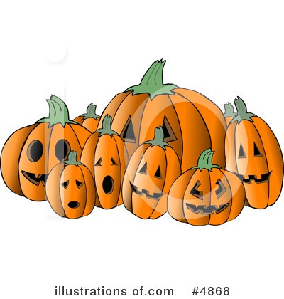 Royalty-Free (RF) Pumpkin Clipart Illustration by djart - Stock Sample #4868