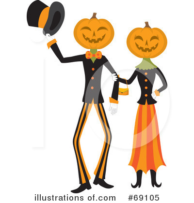 Royalty-Free (RF) Pumpkin Person Clipart Illustration by Rosie Piter - Stock Sample #69105