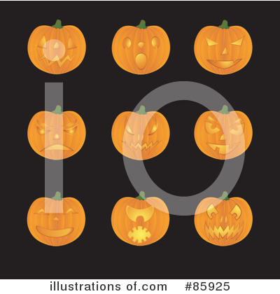 Royalty-Free (RF) Pumpkins Clipart Illustration by Rasmussen Images - Stock Sample #85925