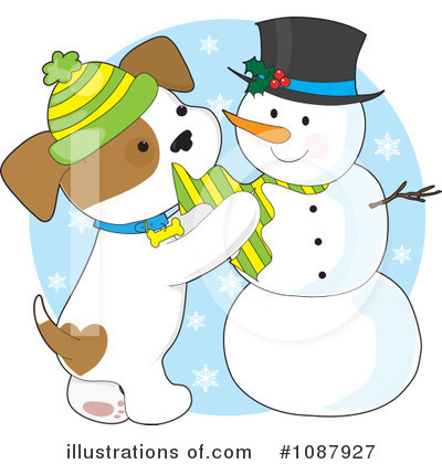 Snowman Clipart #1087927 by Maria Bell