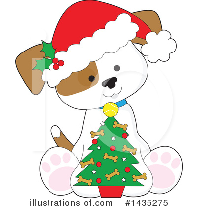 Christmas Puppy Clipart #1435275 by Maria Bell