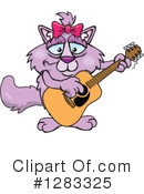 Purple Cat Clipart #1283325 by Dennis Holmes Designs