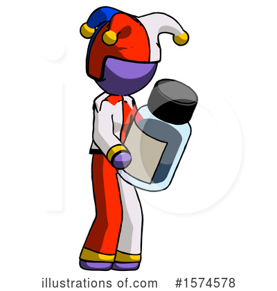 Royalty-Free (RF) Purple Design Mascot Clipart Illustration by Leo Blanchette - Stock Sample #1574578
