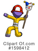 Purple Design Mascot Clipart #1598412 by Leo Blanchette