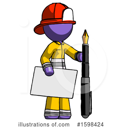 Royalty-Free (RF) Purple Design Mascot Clipart Illustration by Leo Blanchette - Stock Sample #1598424