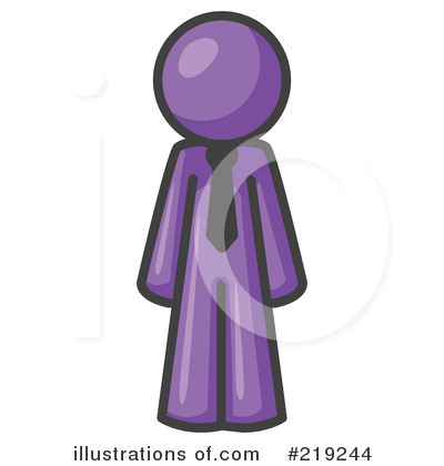 Purple Man Clipart #219244 by Leo Blanchette