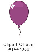 Purple Party Balloon Clipart #1447930 by Hit Toon