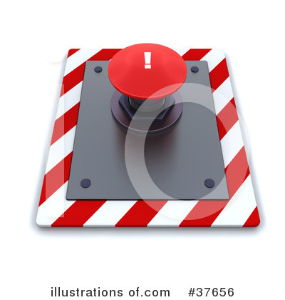 Royalty-Free (RF) Push Button Clipart Illustration by KJ Pargeter - Stock Sample #37656