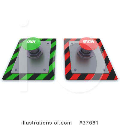 Royalty-Free (RF) Push Button Clipart Illustration by KJ Pargeter - Stock Sample #37661