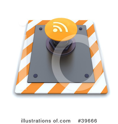 Royalty-Free (RF) Push Button Clipart Illustration by KJ Pargeter - Stock Sample #39666