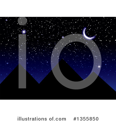 Night Sky Clipart #1355850 by michaeltravers