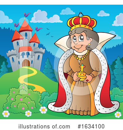 Royalty-Free (RF) Queen Clipart Illustration by visekart - Stock Sample #1634100