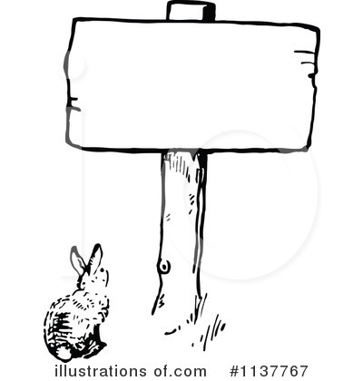 Royalty-Free (RF) Rabbit Clipart Illustration by Prawny Vintage - Stock Sample #1137767