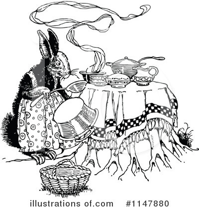 Royalty-Free (RF) Rabbit Clipart Illustration by Prawny Vintage - Stock Sample #1147880